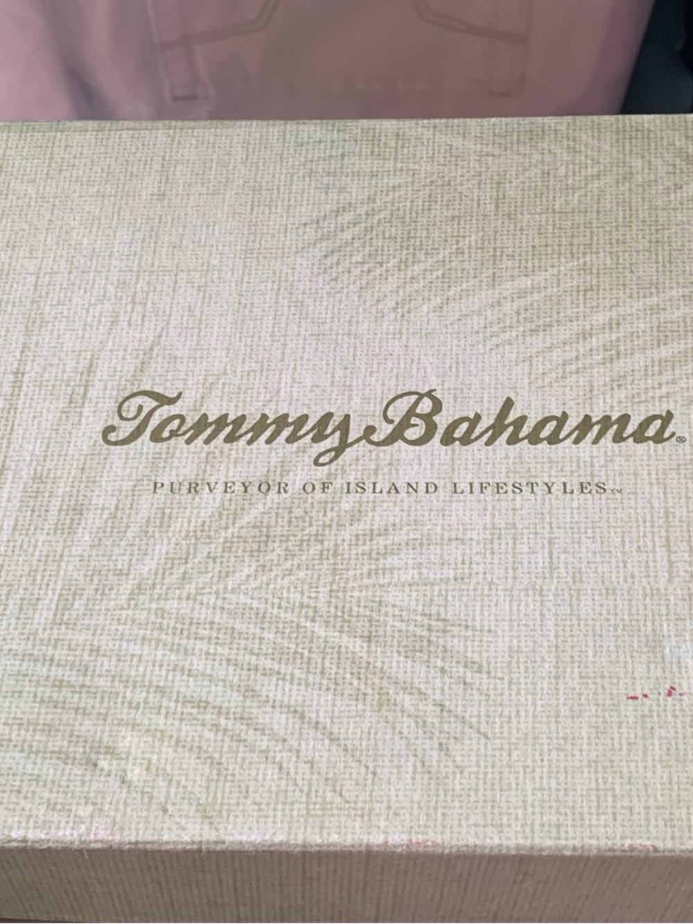 Tommy Bahama Olive Green Empty Shoe Box